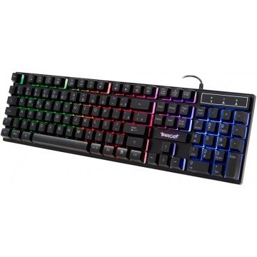 teclado gamer membrana Rainbow tgt m16l preto
