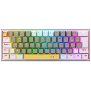 teclado gamer mecânico 60% switch marrom fizz redragon