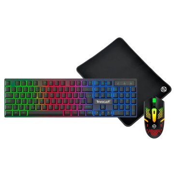 kit teclado + mouse + mouse pad gamer membrana tgt fal