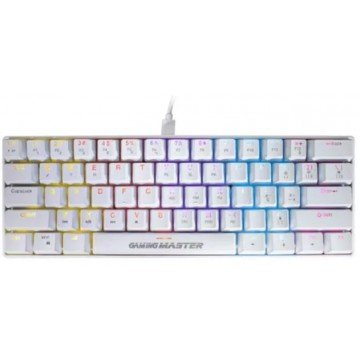 teclado gamer mecânico 60% gaming master spectra fury kbw88 branco