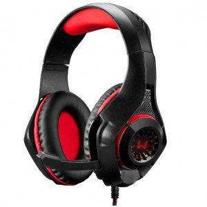 headset gamer ps4/xbox one/pc ph219 multilaser - warrior  preto/vermelho