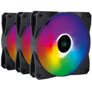 Kit Cooler Fan Gamer Para Gabinete 120mm 3un Vinik V.ring 5.0 Full Blade