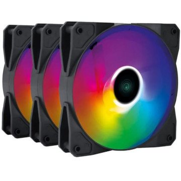 Kit Cooler Fan Gamer Para Gabinete 120mm 3un Vinik V.ring 5.0 Full Blade