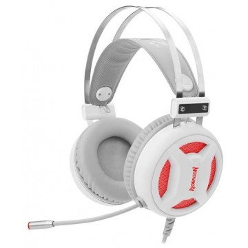 headset gamer usb para pc redragon minos - branco