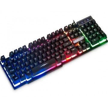 teclado gamer led rainbow exbom bk-151c