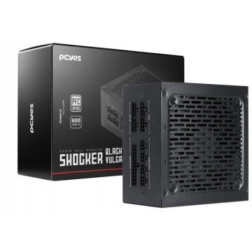 fonte para pc atx 600w 80 plus pcyes shocker black vulcan