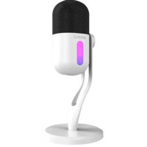 microfone gamer condensador pcyes volini white ghost