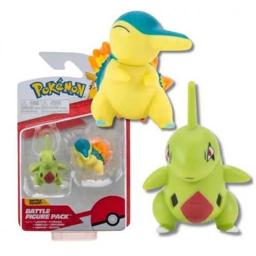boneco pokémon - larvitar e cyndaquil